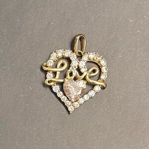 Gold and Silver Heart Pendant